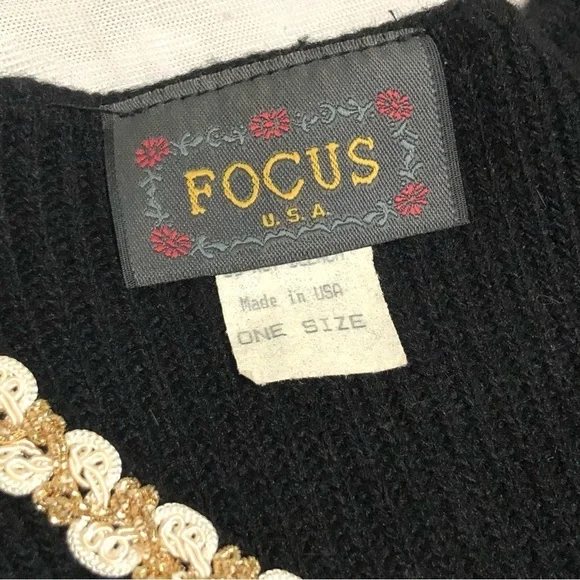 Vintage Focus USA Black Sweater Sweaters